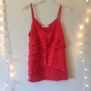 Red business casual tank top